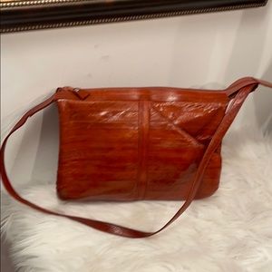 VINTAGE LEE SCARDS GENUINE EEL SKIN BAG